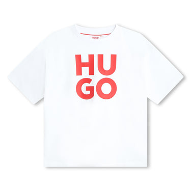 Playera para niño y adolescente HUGO blanca
